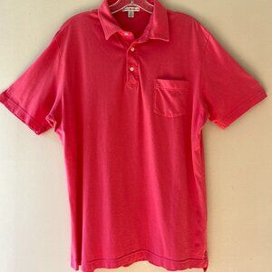 Peter Millar Sz M Seaside Wash Pink‎ Casual Shirt Spread Collar Short Sleeve